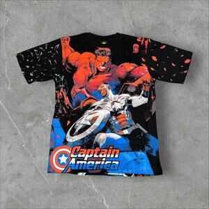 Captain America Brave New World AOP Size XL Double Sided Marvel Comics T-Shirt